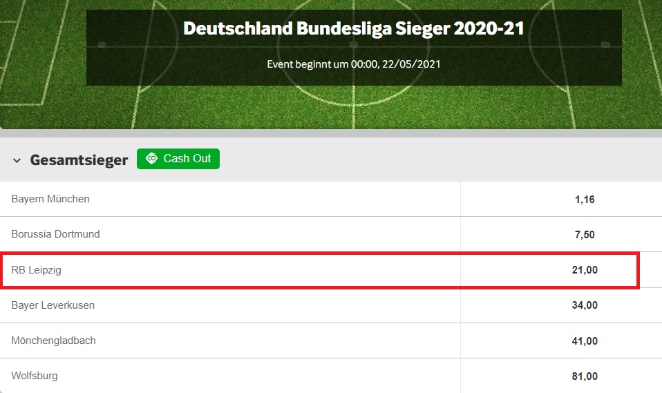 Betway Meister Wette