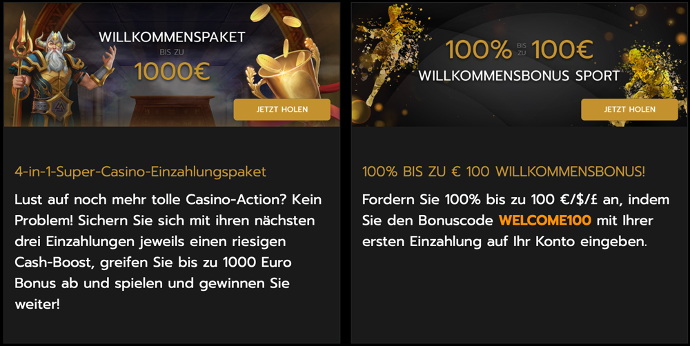Betrophy Willkommensboni