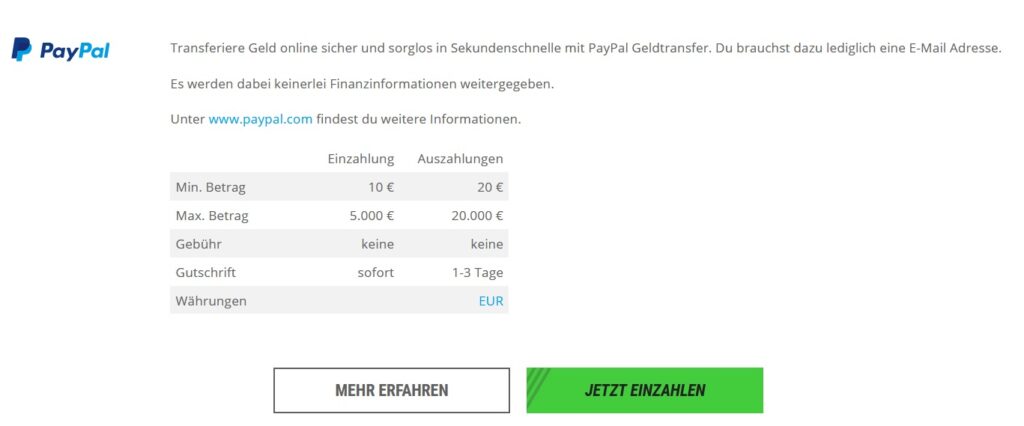 hat neo.bet paypal?
