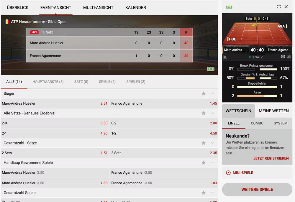 Dachbet Livewetten