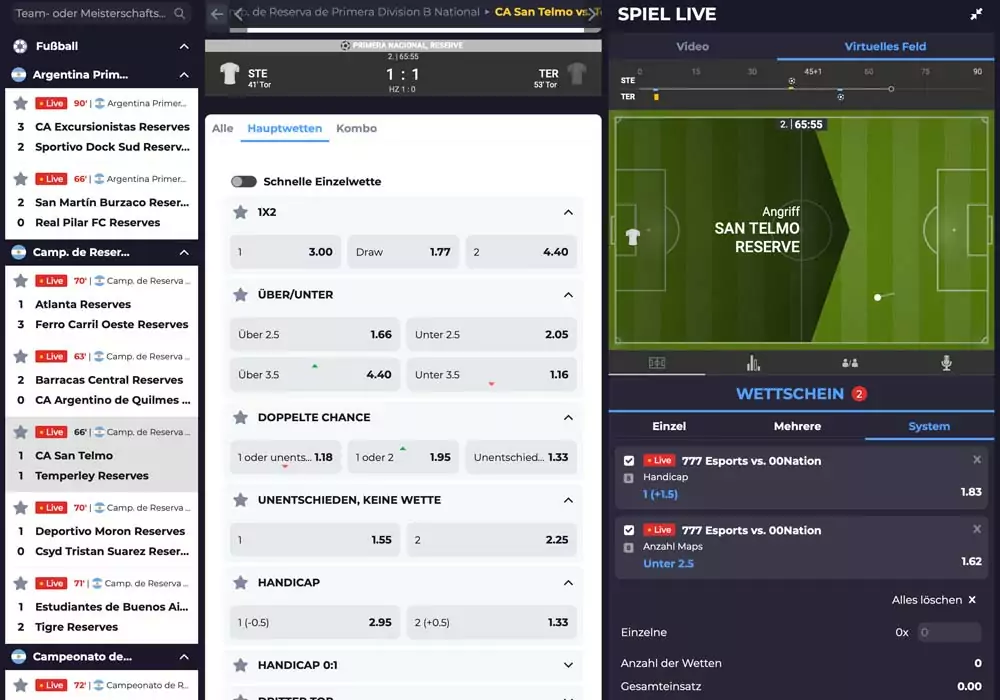 Livewetten bei Powbet