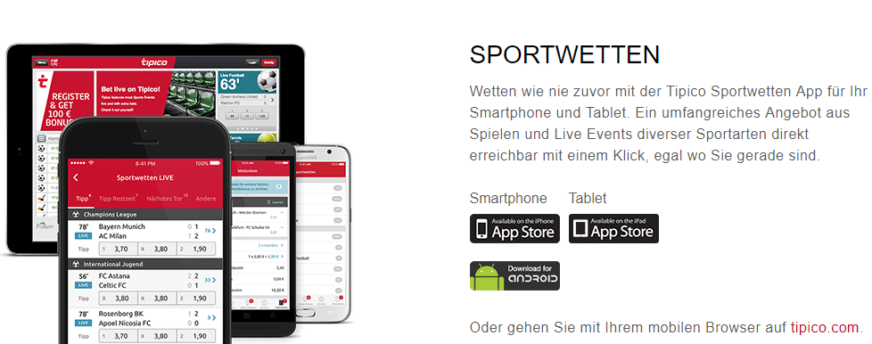 Tipico Test: Die mobile Erreichbarkeit von Tipico Sportwetten