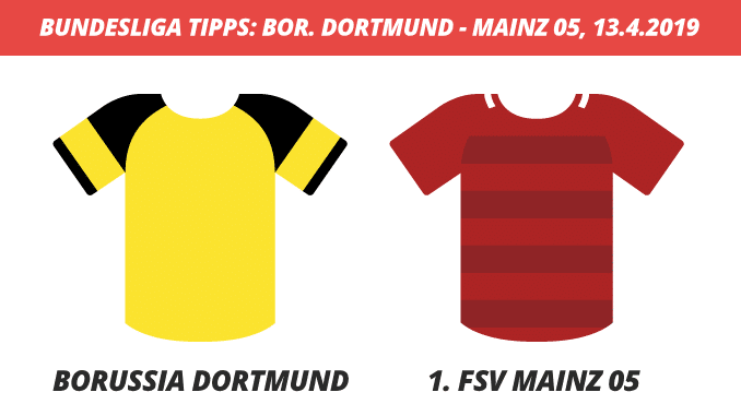 Bundesliga Tipps: Borussia Dortmund – Mainz 05, 13.4.2019 (Prognose, Tipps & Quoten)