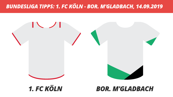Bundesliga Tipps: 1. FC Köln - Borussia M'Gladbach, 14.09.2019 (Prognose, Tipps & Quoten) Bundesliga Tipps: 1. FC Köln - Borussia M'Gladbach, 14.09.2019 (Prognose, Tipps & Quoten)