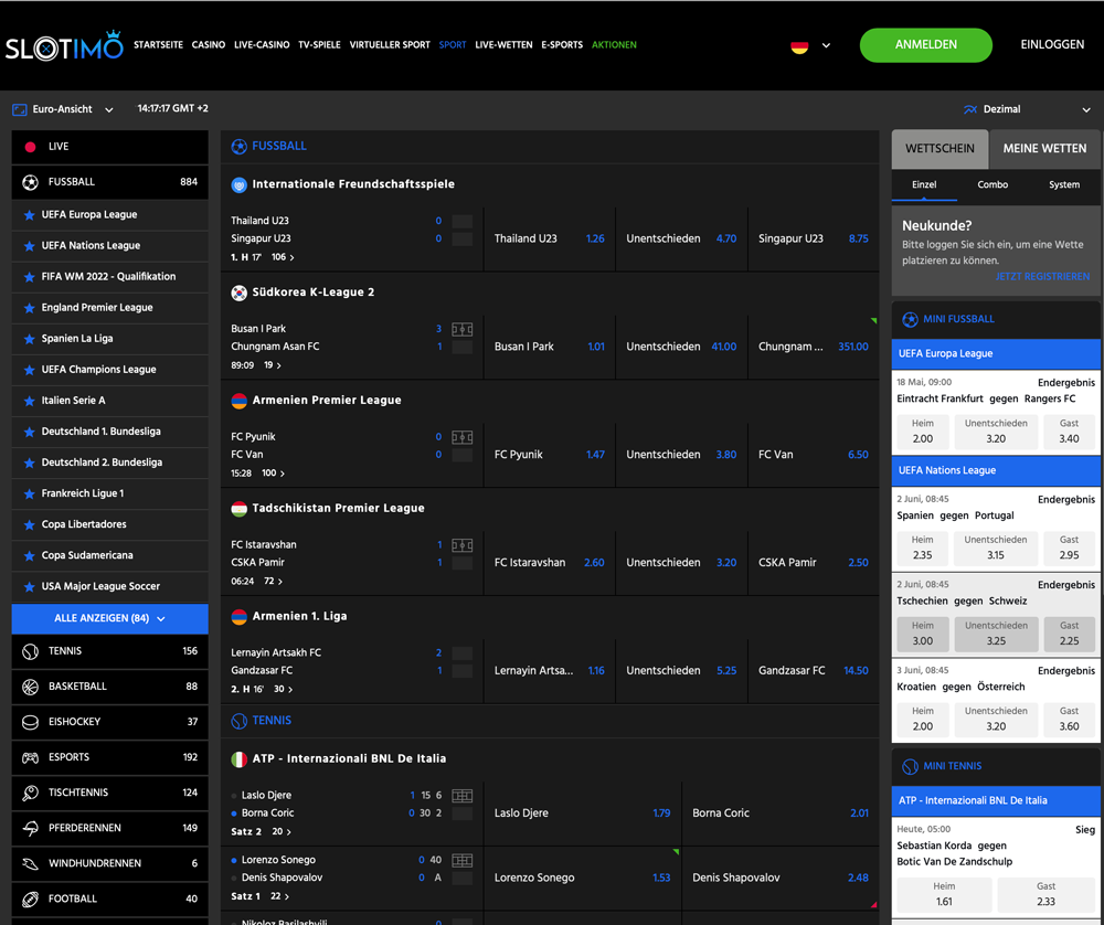 Slotimo Sportwetten