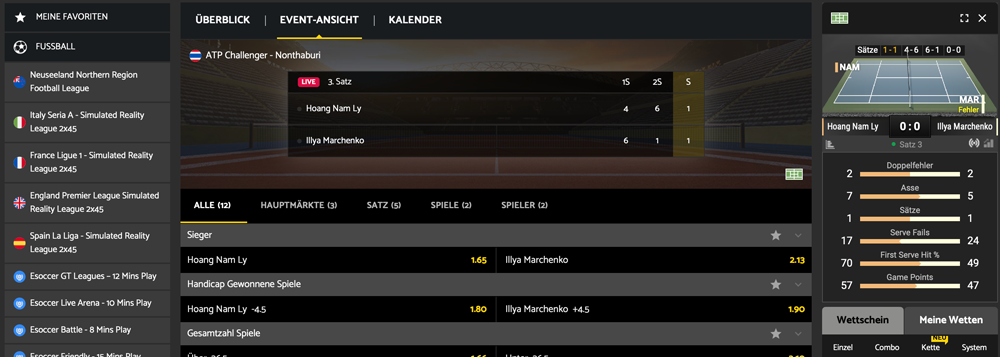 PalmSlots Livewetten