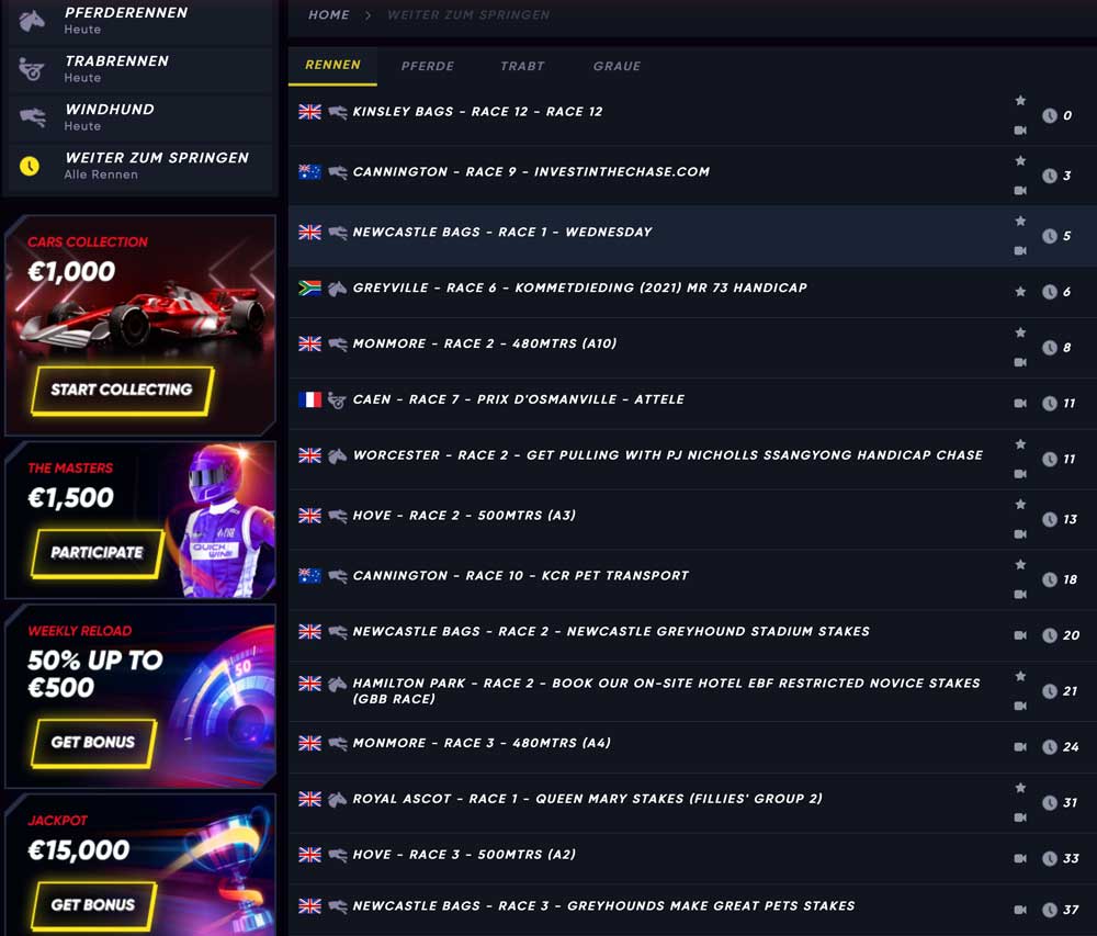 Quickwin Pferderennen