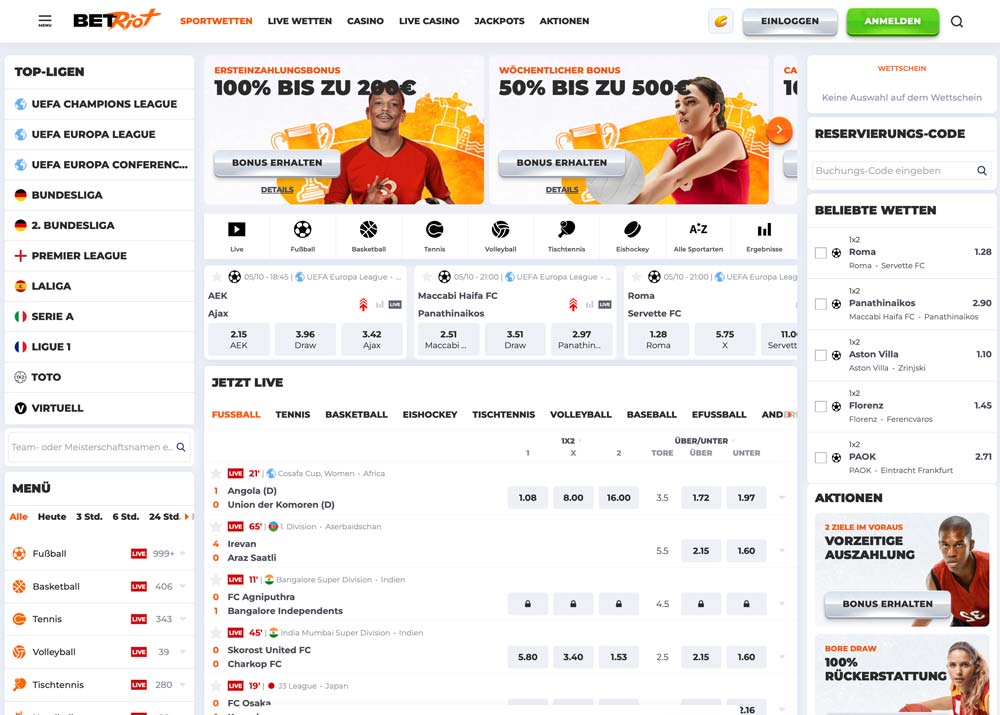 BetRiot Website