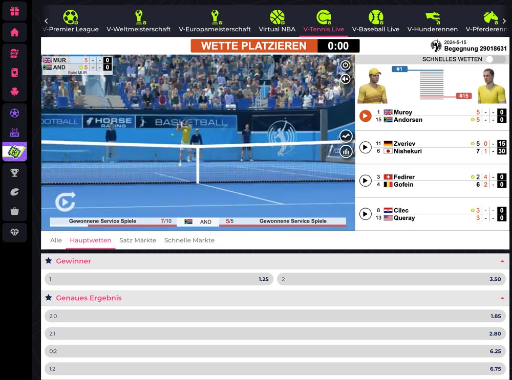 Lunubet Virtueller Sport