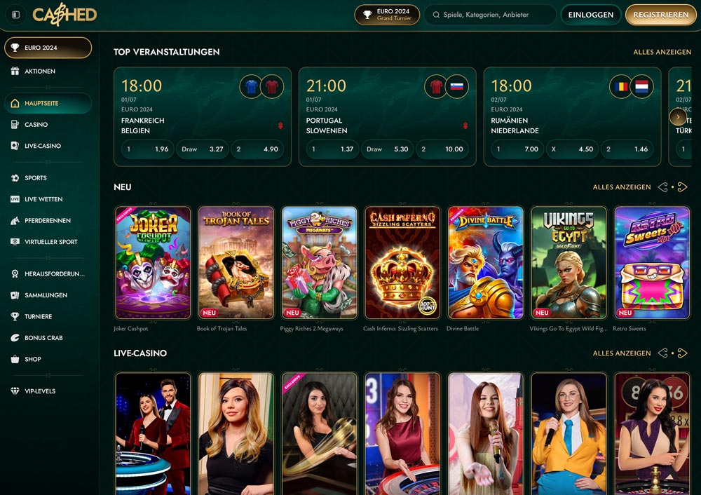 Cashed Homepage