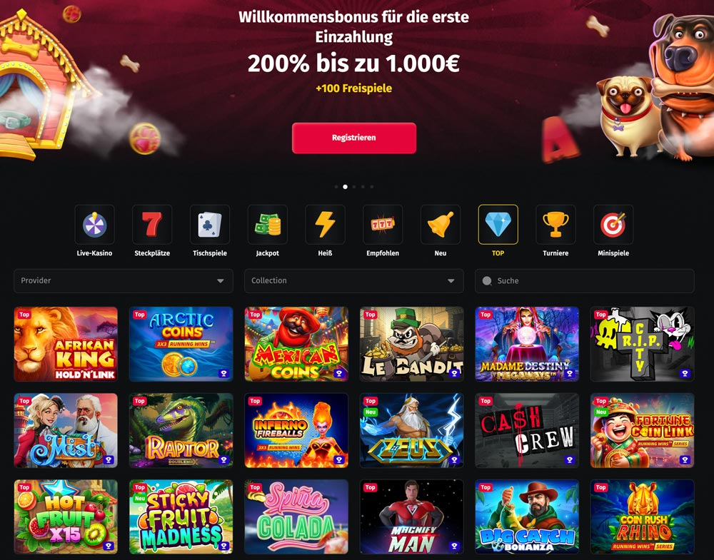 Jettbet Casinobereich