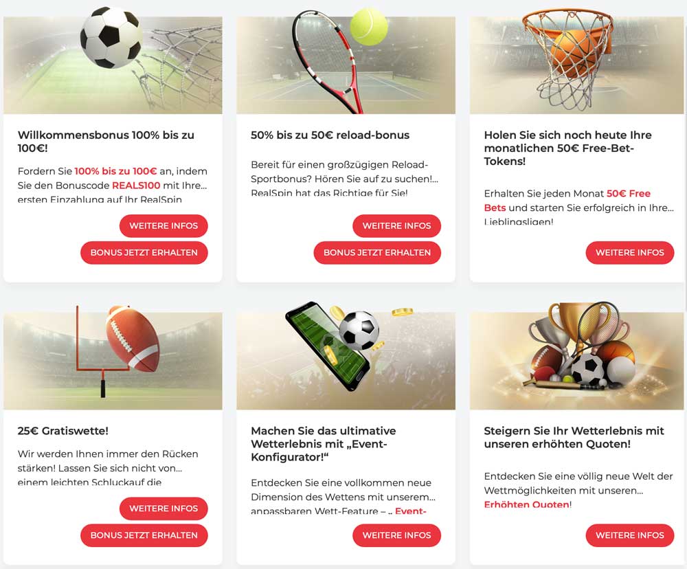 RealSpin Bonusaktionen