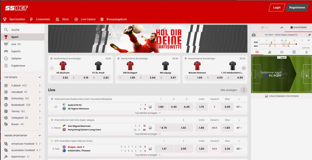 55bet Website