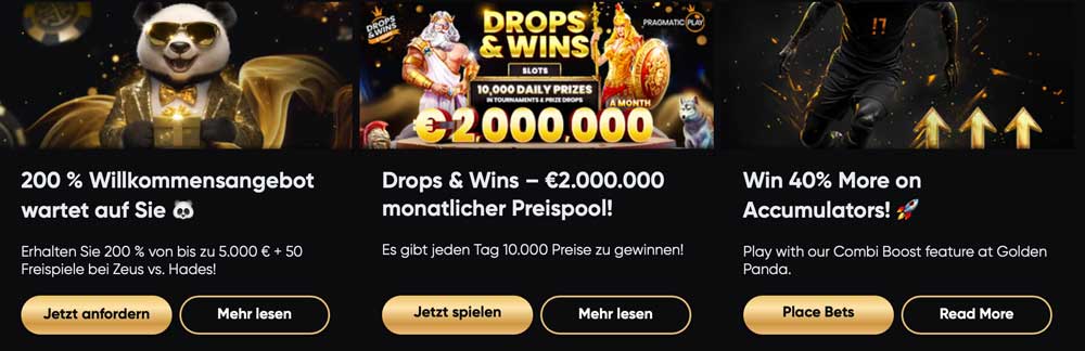 Golden Panda Bonusangebote