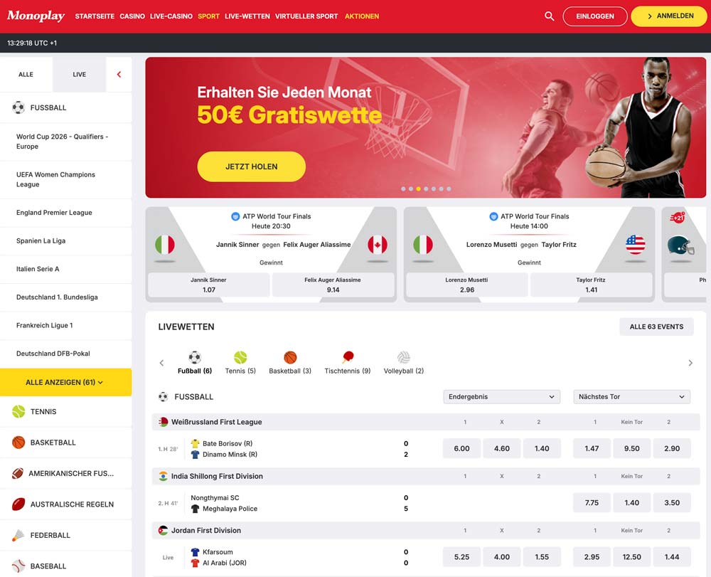 Monoplay Sportwetten