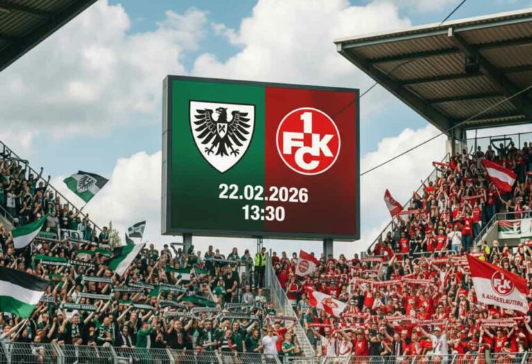 Preußen Münster vs. 1. FC Kaiserslautern live im TV und Stream (22.02.2026)