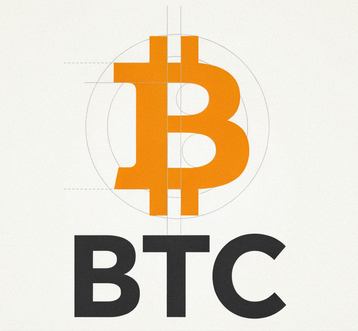 Symbol der Kryptowährung Bitcoin mit dem Kürzel BTC
