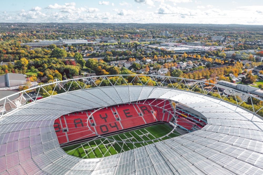 BayArena in Leverkusen, Spielort des Duells, in dem Bayer zuletzt 4:1 gegen Leipzig gewann