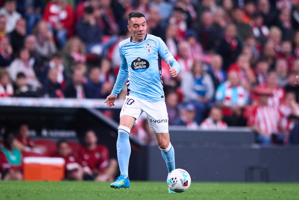 Iago Aspas von Celta Vigo am Ball