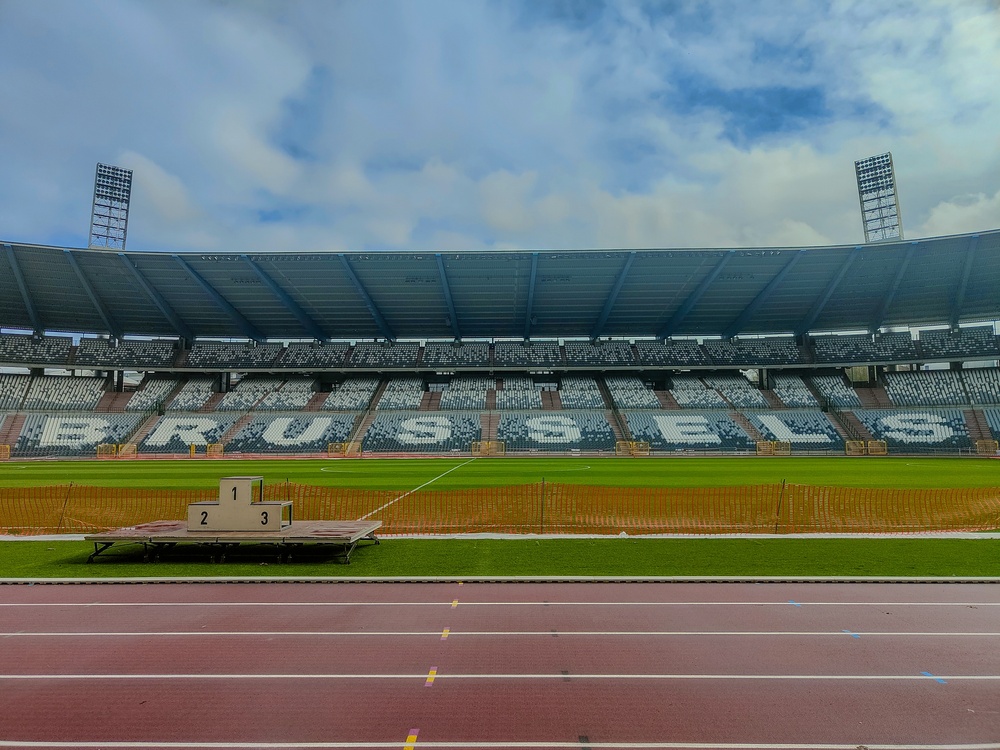 Innenraum des König-Baudouin-Stadions in Brüssel, Spielort von Belgien gegen Frankreich