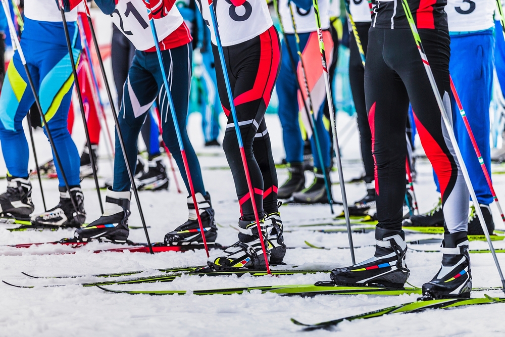 Langläufer beim Massenstart