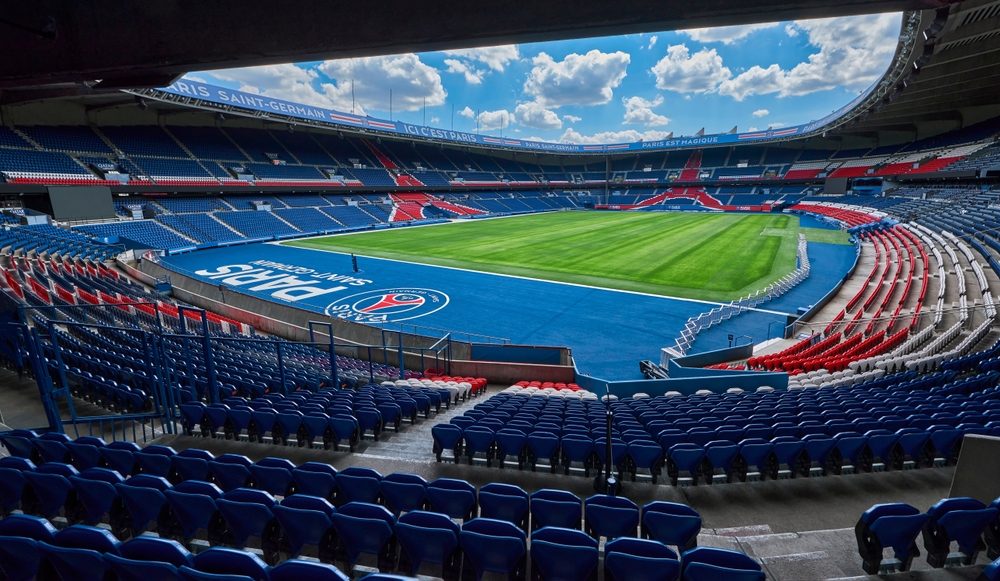 Innenraum des Parc des Princes, Spielort von PSG gegen Le Mans FC