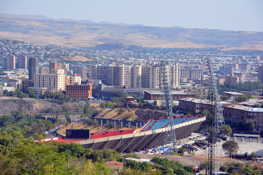 Republikanisches Stadion Vazgen Sargsyan in Jerewan, Spielort von Armenien gegen Lettland