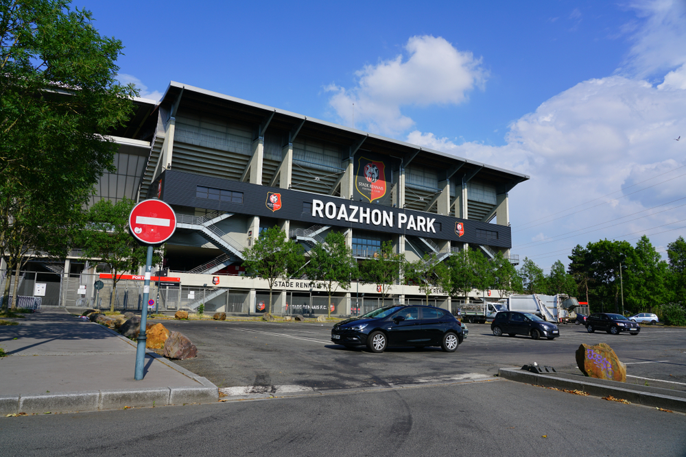 Außenansicht des Roazhon Park, wo Stade Rennes die AJ Auxerre empfängt