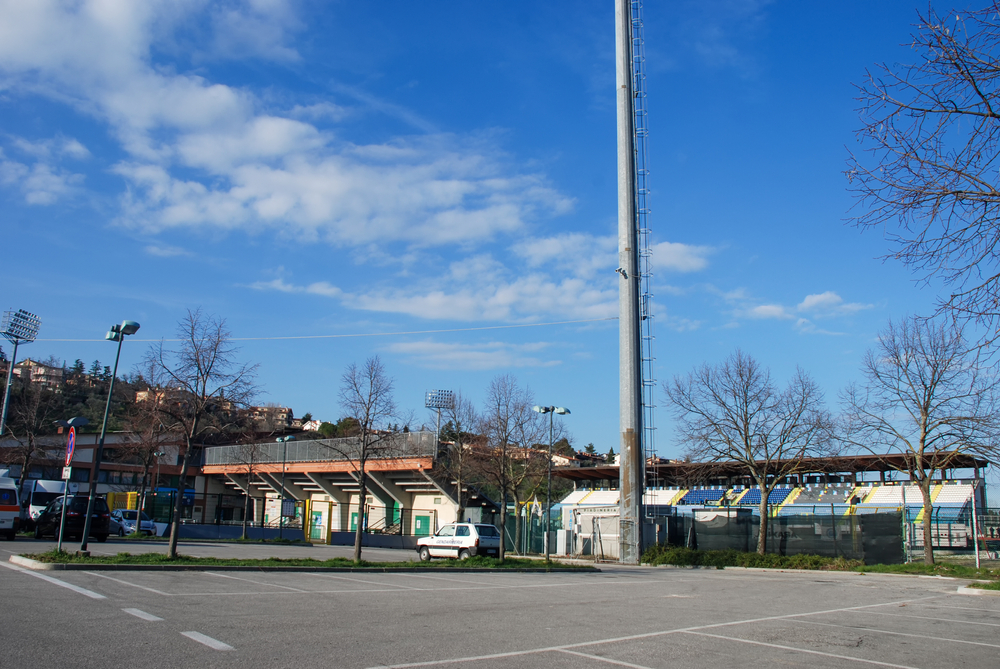 San Marino Stadium in Serravalle, Spielort von San Marino gegen Finnland