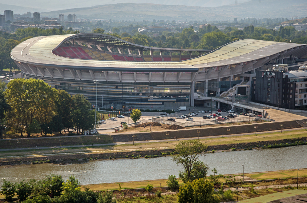 Toše-Proeski-Arena in Skopje, Spielort von Nordmazedonien gegen die Schweiz