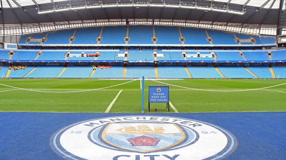 Aussenansicht des Stadions von Manchester City