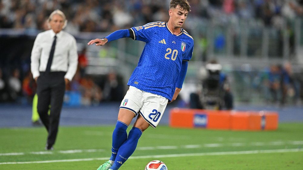 Daniel Maldini von Cagliari Calcio im Trikot der italienischen Nationalmannschaft