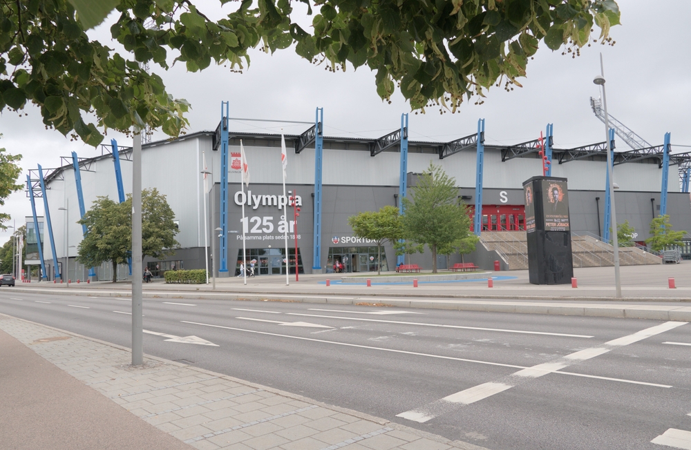 Das Olympia in Helsingborg, Ausweichspielort von Mjällby gegen Inter Club d'Escaldes