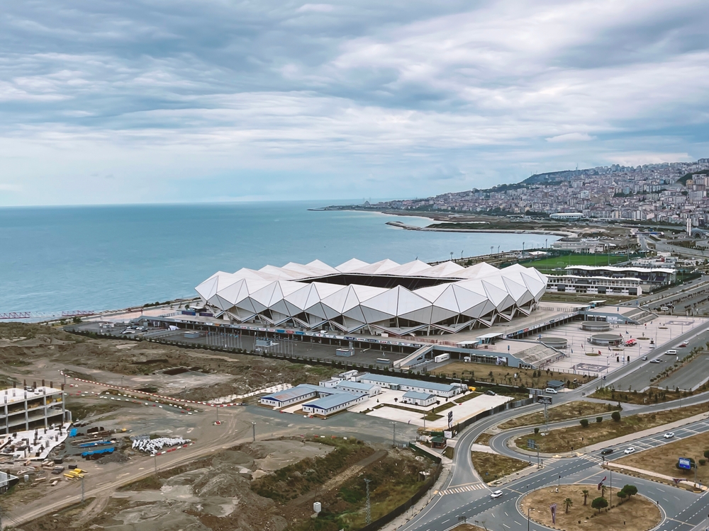 Papara Park in Trabzon an der Küste des Schwarzen Meeres, Spielort von Trabzonspor gegen Heart of Midlothian