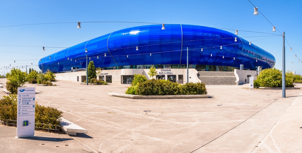 Außenansicht des Stade Océane in Le Havre, Spielort von AC Le Havre gegen AJ Auxerre