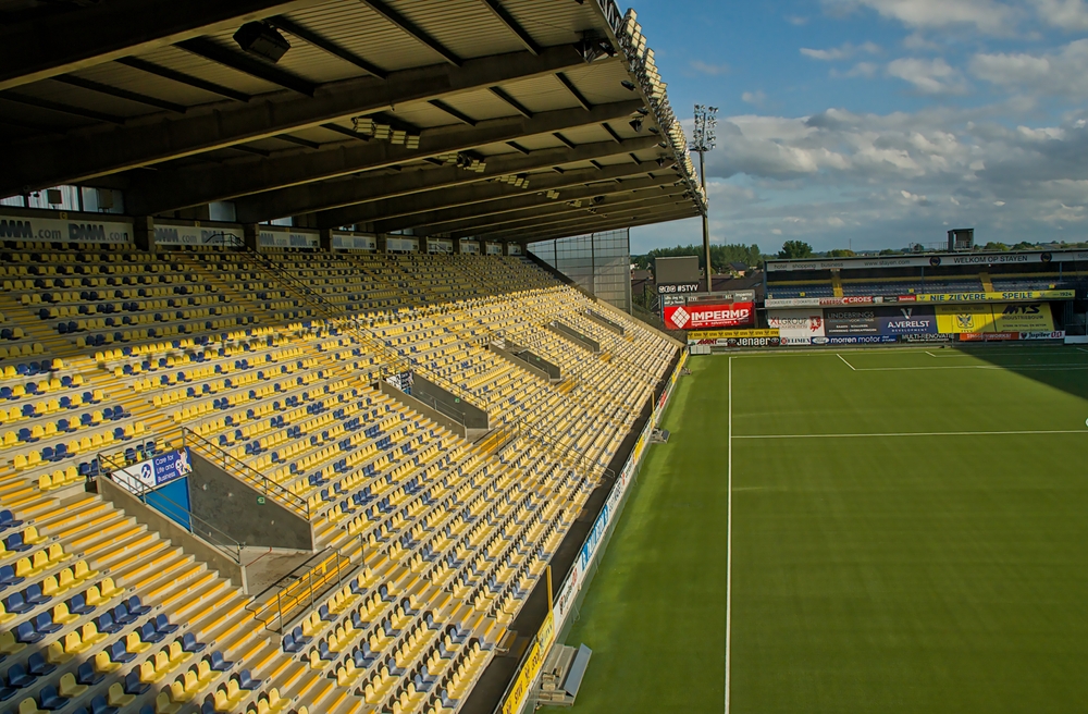 Das Stadion Stayen in Sint-Truiden, Spielort von St. Truiden gegen Iberia 1999