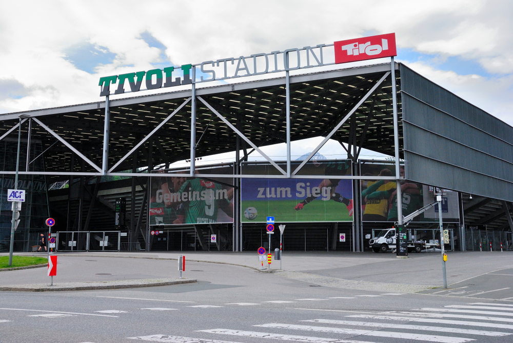 Tivoli Stadion Tirol in Innsbruck, Spielort der WSG Tirol gegen den Grazer AK