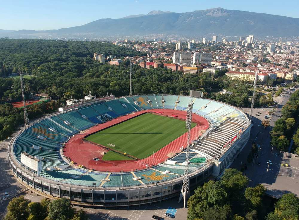 Nationalstadion Vasil Levski in Sofia, Spielort von ZSKA Sofia gegen AS Monaco