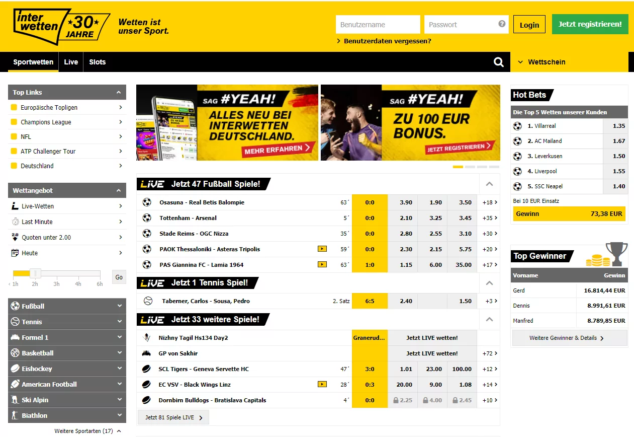 Interwetten Bonus