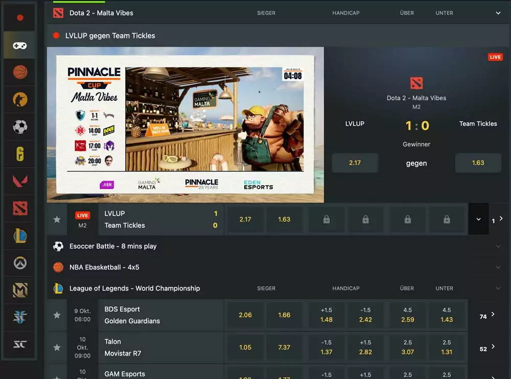 Esports Wettseite