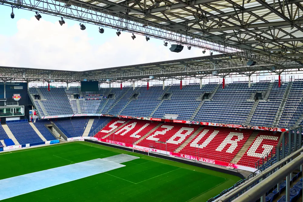 Red Bull Arena in Wals-Siezenheim, Spielort von RB Salzburg gegen Sturm Graz