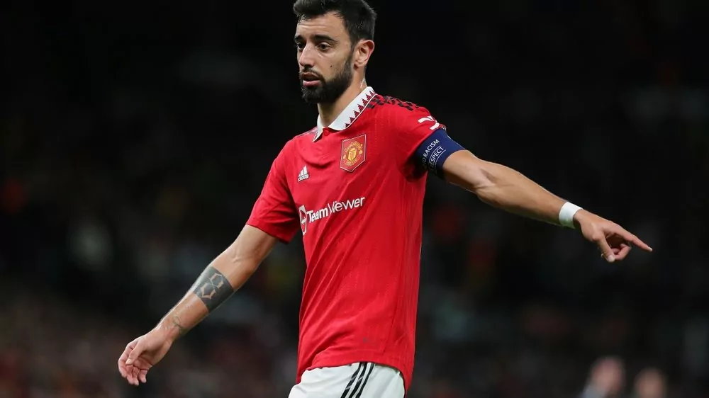 Bruno Fernandes von Manchester United auf dem Platz