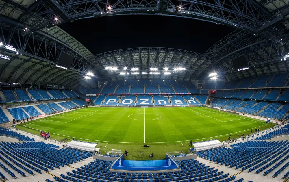 Stadion Miejski in Posen, Spielort von Lech Posen gegen Bayer Leverkusen