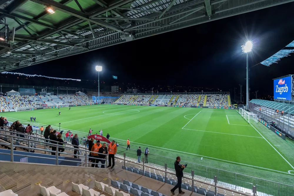 Stadion Rujevica in Rijeka, wo Kroatien England empfängt