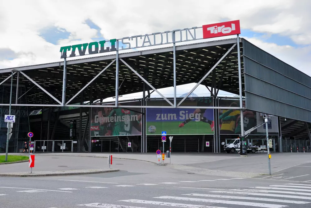 Tivoli Stadion Tirol in Innsbruck, wo die WSG Tirol die SV Ried empfängt